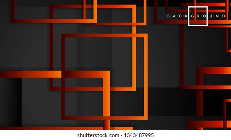 Vector Modern Abstract Squares Backgrounds . with a black red orange gradient. eps 10 template