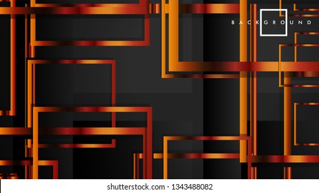 Vector Modern Abstract Squares Backgrounds . with a black and metal color gradient. eps 10 template