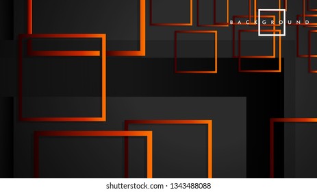 Vector Modern Abstract Squares Backgrounds . with a black red orange gradient. eps 10 template