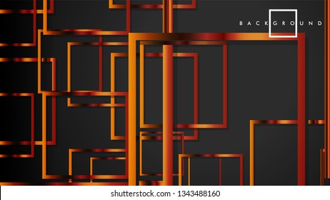 Vector Modern Abstract Squares Backgrounds . with a black and metal color gradient. eps 10 template
