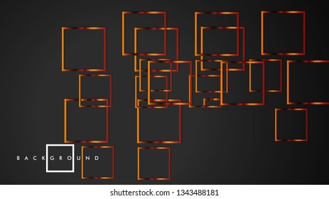 Vector Modern Abstract Squares Backgrounds . with a black and metal color gradient. eps 10 template