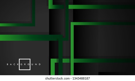 Vector Modern Abstract Squares Backgrounds . with a black green gradient. eps 10 template