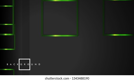 Vector Modern Abstract Squares Backgrounds . with a black and green metal color gradient. eps 10 template