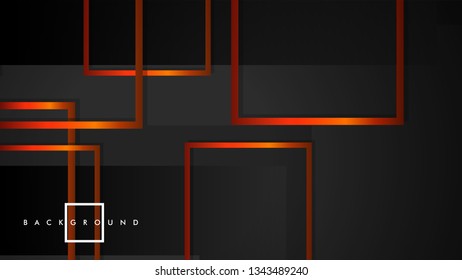 Vector Modern Abstract Squares Backgrounds . with a black orange gradient. eps 10 template