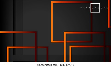 Vector Modern Abstract Squares Backgrounds . with a black red orange gradient. eps 10 template