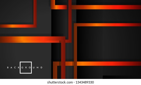 Vector Modern Abstract Squares Backgrounds . with a black orange gradient. eps 10 template