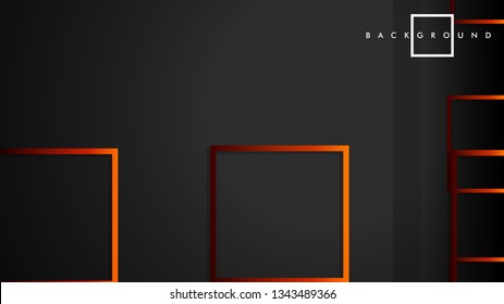 Vector Modern Abstract Squares Backgrounds . with a black red orange gradient. eps 10 template
