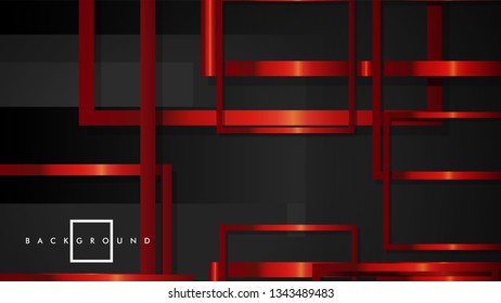 Vector Modern Abstract Squares Backgrounds . with a black and red metal color gradient. eps 10 template