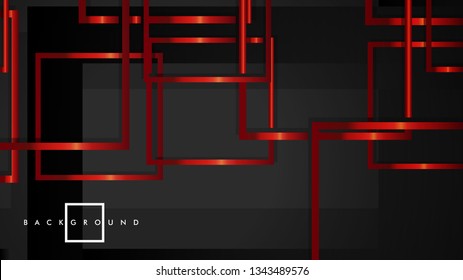 Vector Modern Abstract Squares Backgrounds . with a black and red metal color gradient. eps 10 template