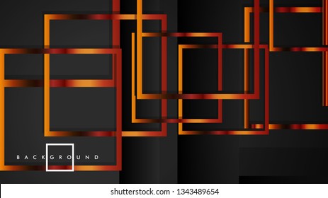 Vector Modern Abstract Squares Backgrounds . with a black and metal color gradient. eps 10 template