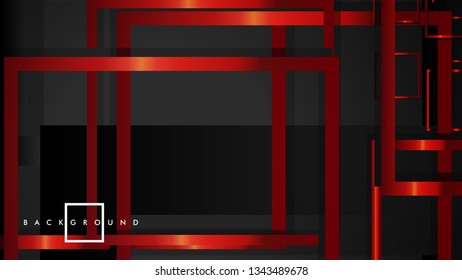 Vector Modern Abstract Squares Backgrounds . with a black and red metal color gradient. eps 10 template