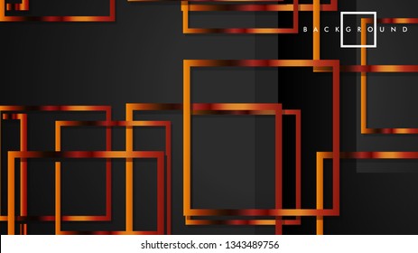 Vector Modern Abstract Squares Backgrounds . with a black and metal color gradient. eps 10 template