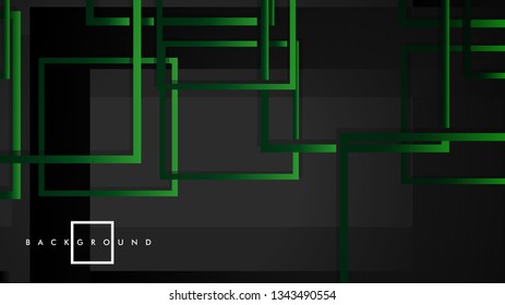 Vector Modern Abstract Squares Backgrounds . with a black green gradient. eps 10 template