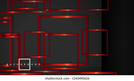 Vector Modern Abstract Squares Backgrounds . with a black and red metal color gradient. eps 10 template