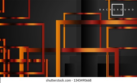 Vector Modern Abstract Squares Backgrounds . with a black and metal color gradient. eps 10 template