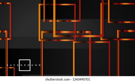 Vector Modern Abstract Squares Backgrounds . with a black and metal color gradient. eps 10 template