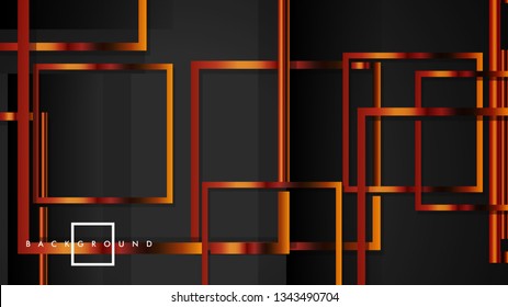 Vector Modern Abstract Squares Backgrounds . with a black and metal color gradient. eps 10 template
