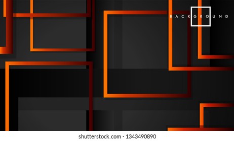 Vector Modern Abstract Squares Backgrounds . with a black red orange gradient. eps 10 template