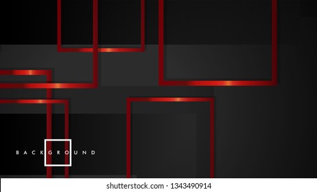 Vector Modern Abstract Squares Backgrounds . with a black and red metal color gradient. eps 10 template
