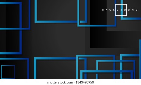 Vector Modern Abstract Squares Backgrounds . with a black green gradient. eps 10 template