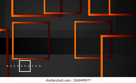 Vector Modern Abstract Squares Backgrounds . with a black red orange gradient. eps 10 template
