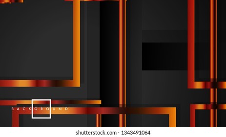 Vector Modern Abstract Squares Backgrounds . with a black and metal color gradient. eps 10 template