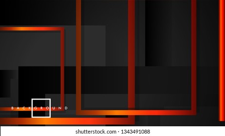 Vector Modern Abstract Squares Backgrounds . with a black orange gradient. eps 10 template