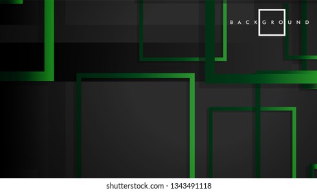 Vector Modern Abstract Squares Backgrounds . with a black green gradient. eps 10 template