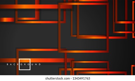Vector Modern Abstract Squares Backgrounds . with a black orange gradient. eps 10 template