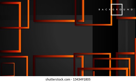 Vector Modern Abstract Squares Backgrounds . with a black red orange gradient. eps 10 template
