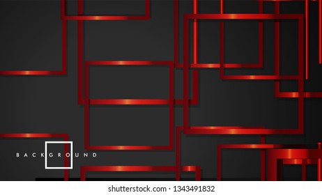 Vector Modern Abstract Squares Backgrounds . with a black and red metal color gradient. eps 10 template