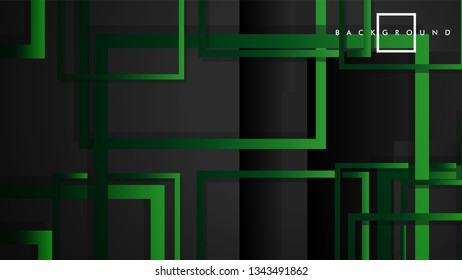 Vector Modern Abstract Squares Backgrounds . with a black green gradient. eps 10 template