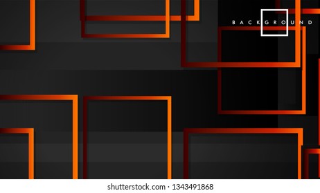 Vector Modern Abstract Squares Backgrounds . with a black red orange gradient. eps 10 template