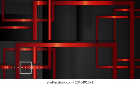Vector Modern Abstract Squares Backgrounds . with a black and red metal color gradient. eps 10 template