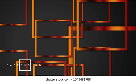 Vector Modern Abstract Squares Backgrounds . with a black and metal color gradient. eps 10 template