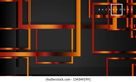 Vector Modern Abstract Squares Backgrounds . with a black and metal color gradient. eps 10 template