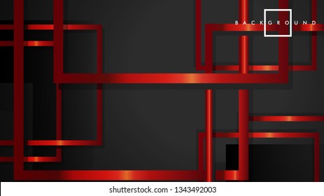 Vector Modern Abstract Squares Backgrounds . with a black and red metal color gradient. eps 10 template