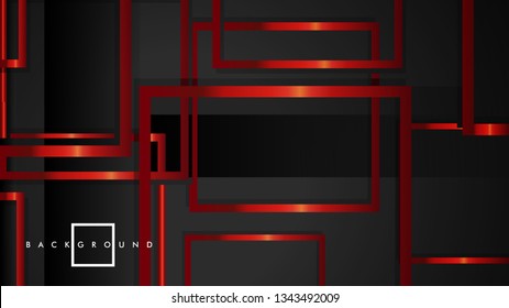 Vector Modern Abstract Squares Backgrounds . with a black and red metal color gradient. eps 10 template