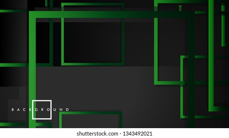 Vector Modern Abstract Squares Backgrounds . with a black green gradient. eps 10 template