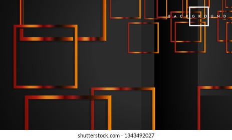 Vector Modern Abstract Squares Backgrounds . with a black and metal color gradient. eps 10 template