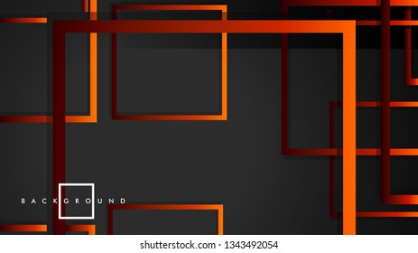 Vector Modern Abstract Squares Backgrounds . with a black red orange gradient. eps 10 template