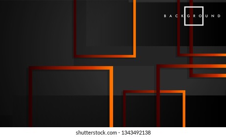 Vector Modern Abstract Squares Backgrounds . with a black red orange gradient. eps 10 template