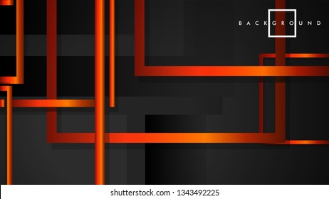 Vector Modern Abstract Squares Backgrounds . with a black orange gradient. eps 10 template