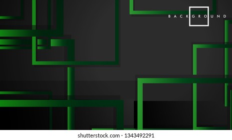 Vector Modern Abstract Squares Backgrounds . with a black green gradient. eps 10 template
