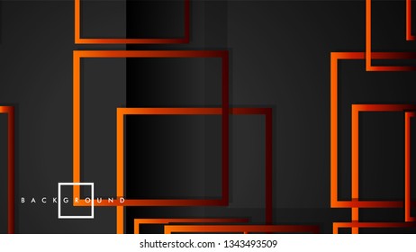 Vector Modern Abstract Squares Backgrounds . with a black red orange gradient. eps 10 template