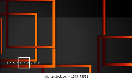 Vector Modern Abstract Squares Backgrounds . with a black red orange gradient. eps 10 template