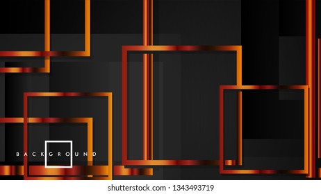 Vector Modern Abstract Squares Backgrounds . with a black and metal color gradient. eps 10 template