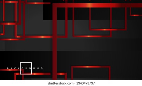 Vector Modern Abstract Squares Backgrounds . with a black and red metal color gradient. eps 10 template