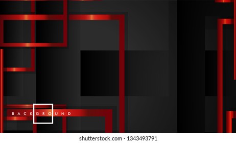 Vector Modern Abstract Squares Backgrounds . with a black and red metal color gradient. eps 10 template