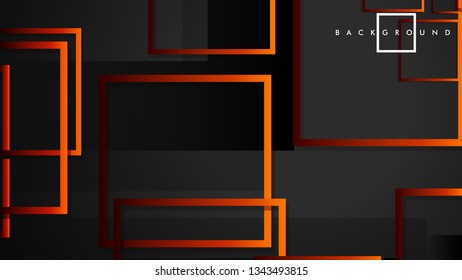 Vector Modern Abstract Squares Backgrounds . with a black red orange gradient. eps 10 template